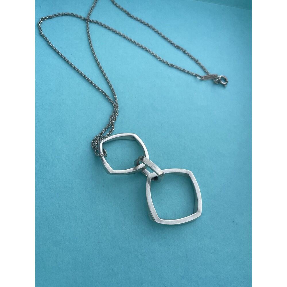 Tiffany & Co. Triple Torque Frank Gehry Pendant Necklace Silver Drop Dangle 925 - Picture 10 of 12